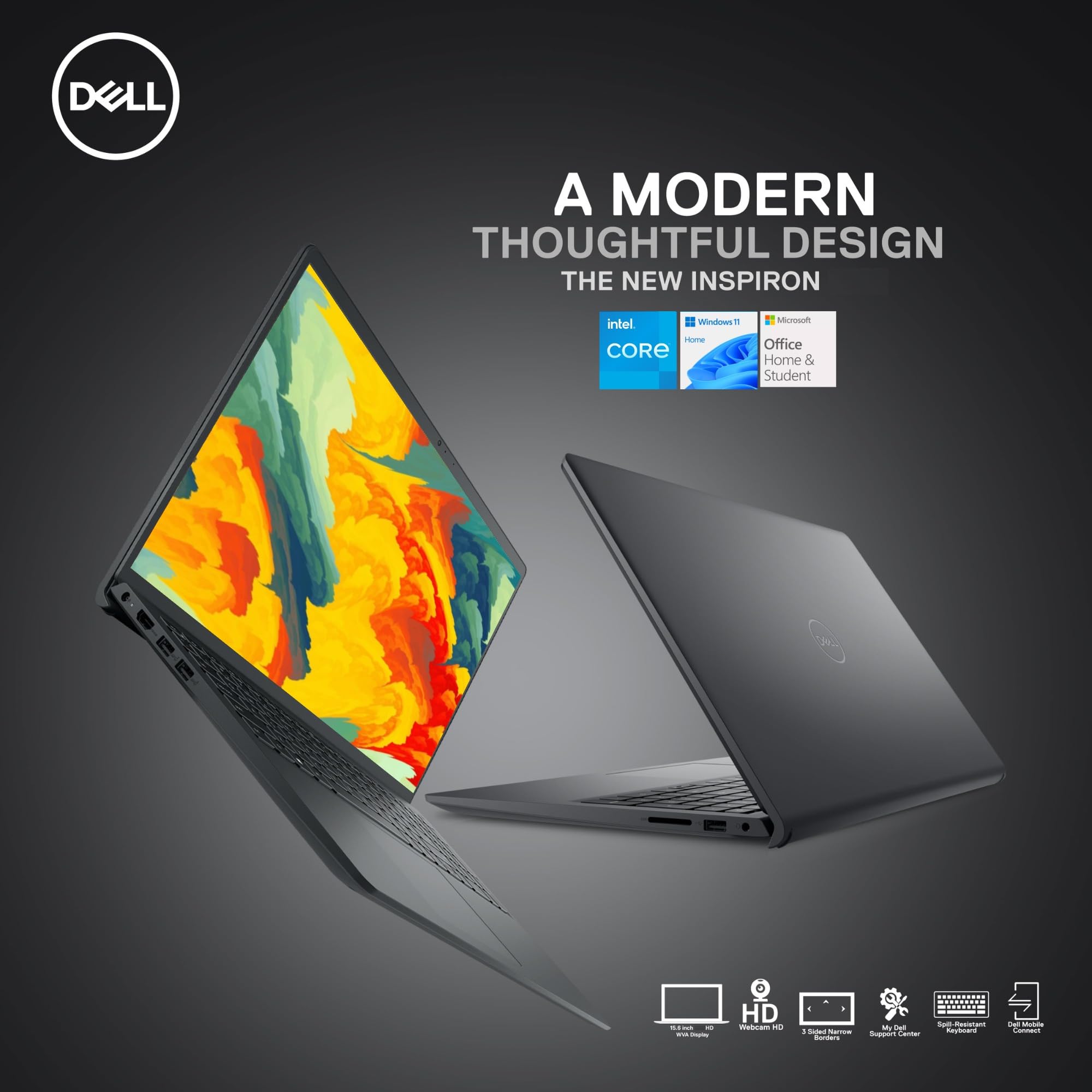 Amazon.com: Dell Essential Inspiron 15 3000 Laptop with Microsoft